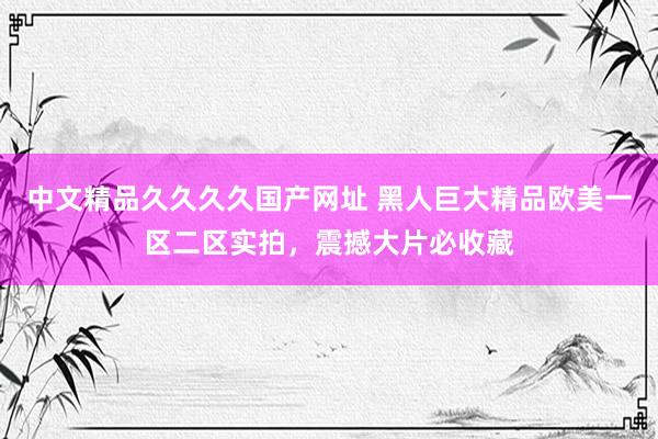 中文精品久久久久国产网址 黑人巨大精品欧美一区二区实拍，震撼大片必收藏