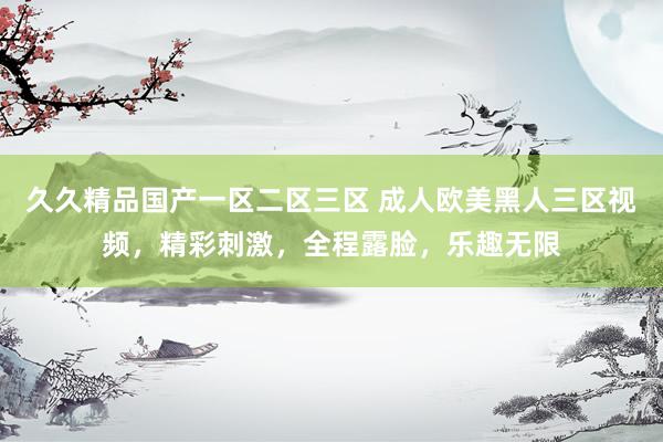 久久精品国产一区二区三区 成人欧美黑人三区视频，精彩刺激，全程露脸，乐趣无限