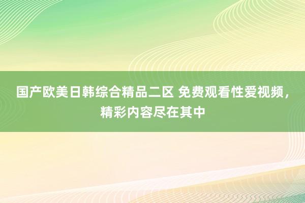 国产欧美日韩综合精品二区 免费观看性爱视频，精彩内容尽在其中