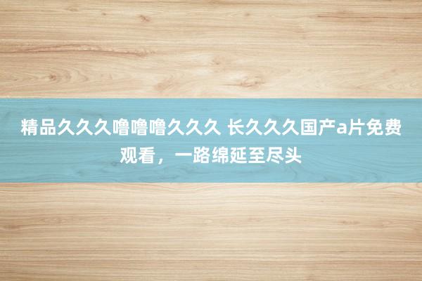 精品久久久噜噜噜久久久 长久久久国产a片免费观看，一路绵延至尽头