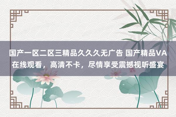 国产一区二区三精品久久久无广告 国产精品VA在线观看，高清不卡，尽情享受震撼视听盛宴